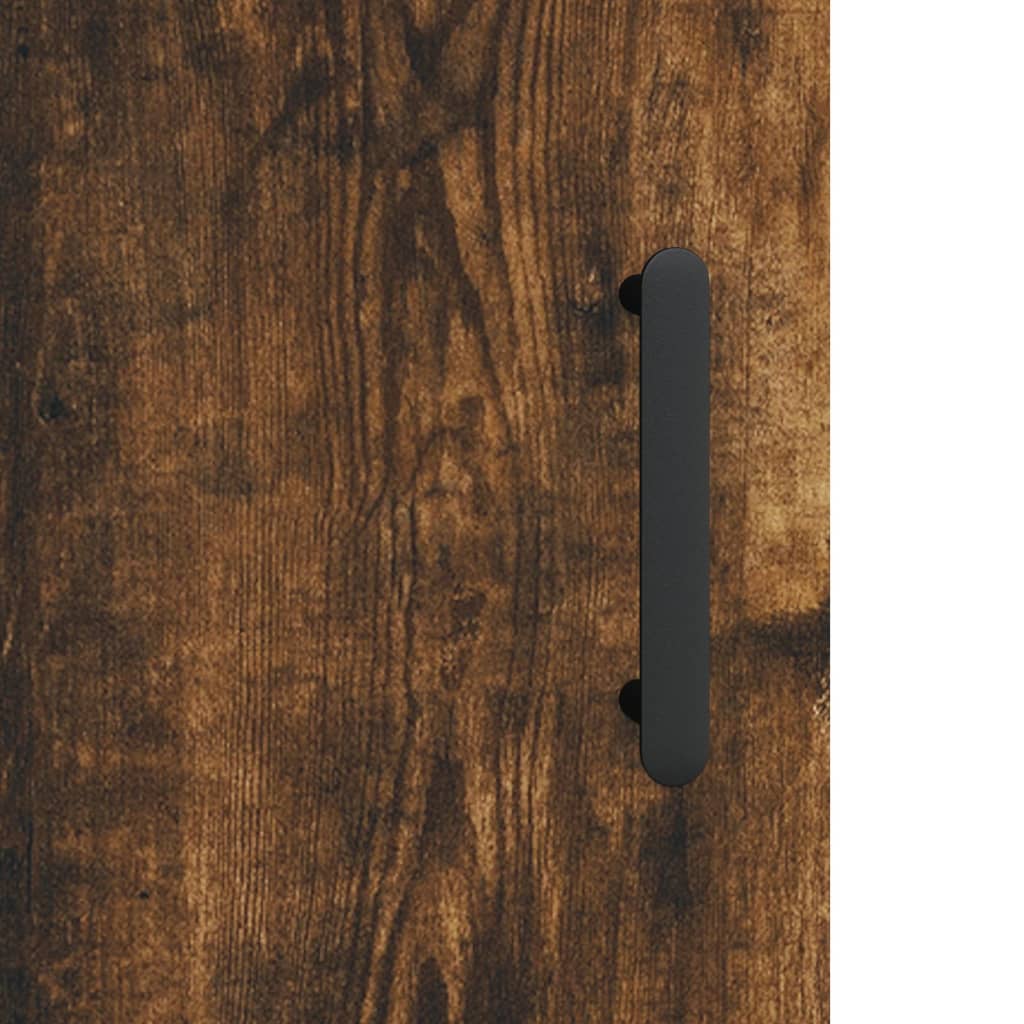 skab 34,5x34x180 cm konstrueret træ røget egetræ