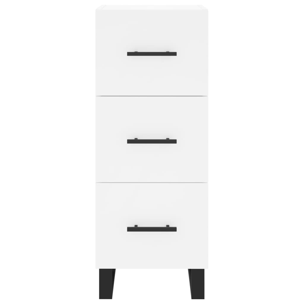 skab 34,5x34x180 cm konstrueret træ hvid