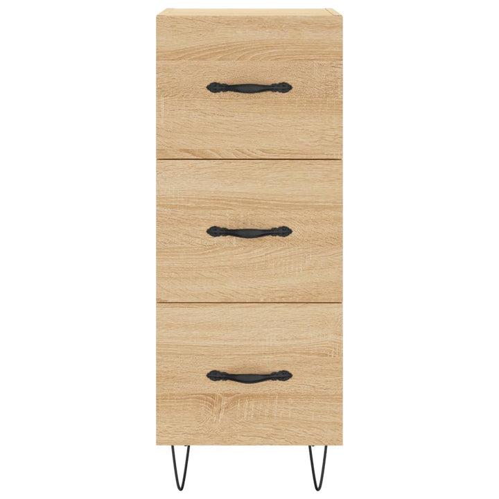 skab 34,5x34x180 cm konstrueret træ sonoma-eg