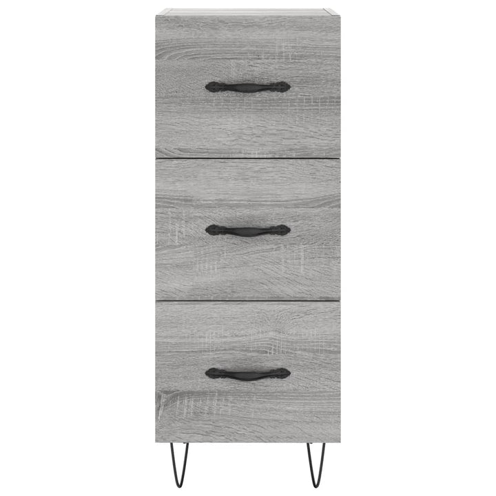 højskab 34,5x34x180 cm konstrueret træ grå sonoma-eg