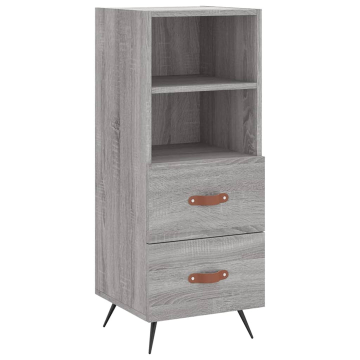 højskab 34,5x34x180 cm konstrueret træ grå sonoma-eg
