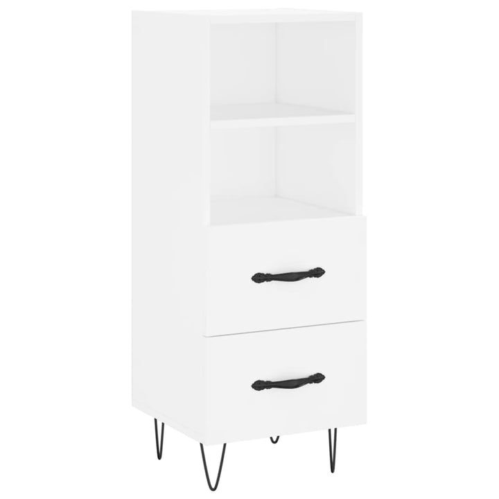 skab 34,5x34x180 cm konstrueret træ hvid