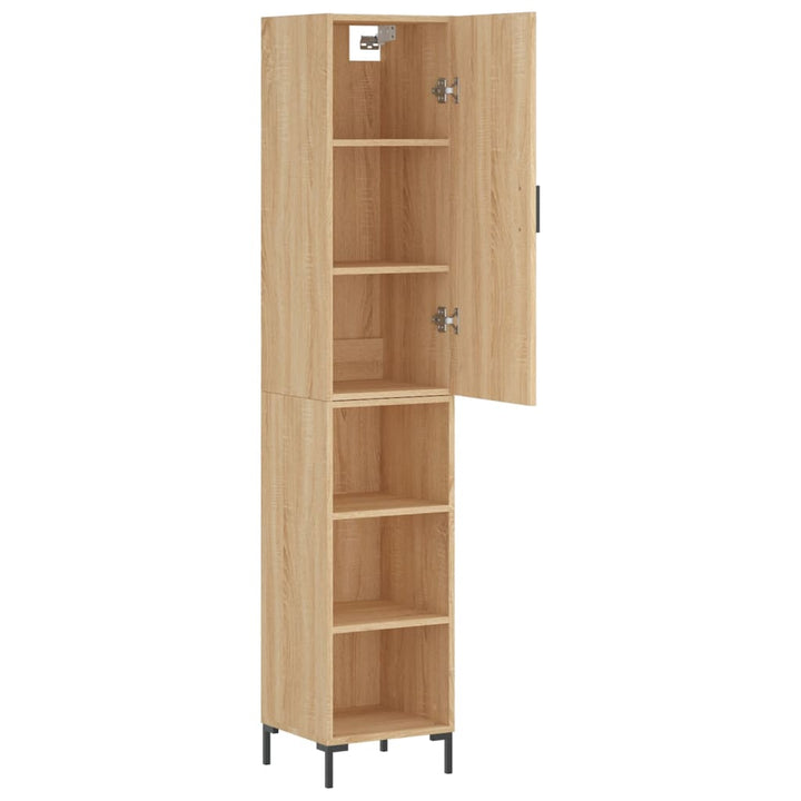 skab 34,5x34x180 cm konstrueret træ sonoma-eg