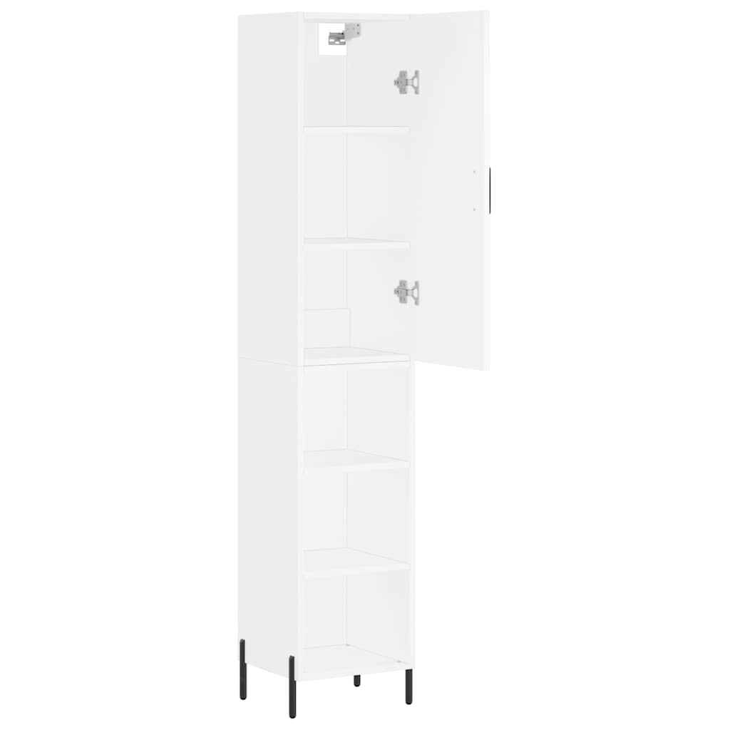 skab 34,5x34x180 cm konstrueret træ hvid