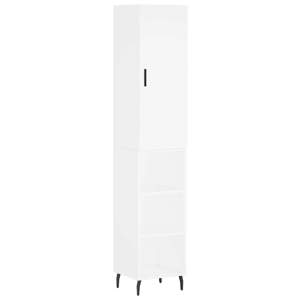 skab 34,5x34x180 cm konstrueret træ hvid