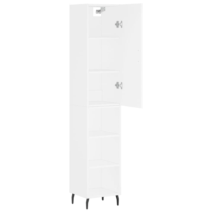 skab 34,5x34x180 cm konstrueret træ hvid