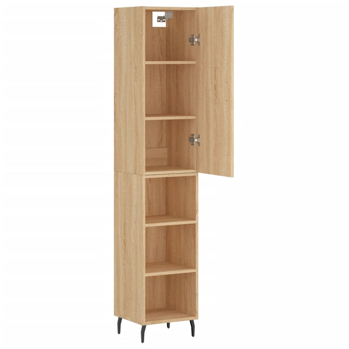 skab 34,5x34x180 cm konstrueret træ sonoma-eg