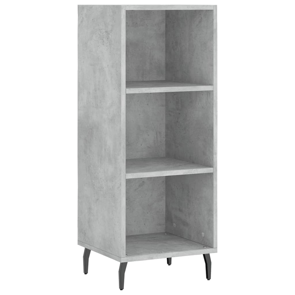 skab 34,5x34x180 cm konstrueret træ betongrå