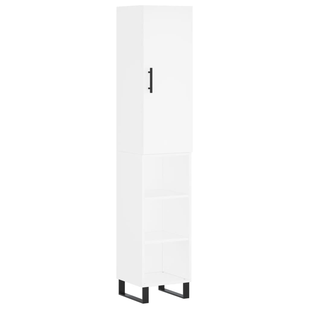 skab 34,5x34x180 cm konstrueret træ hvid