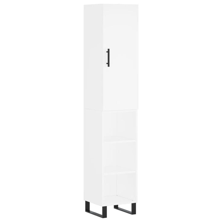 skab 34,5x34x180 cm konstrueret træ hvid