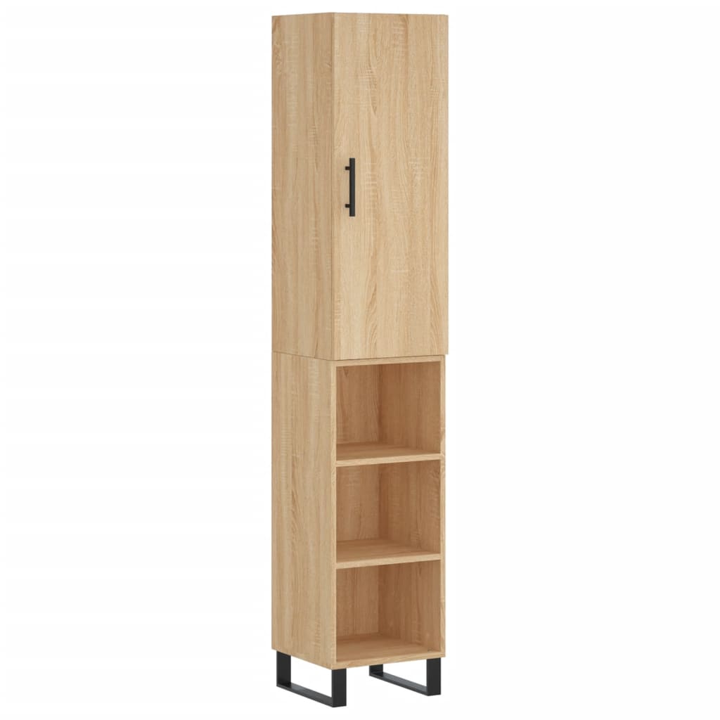skab 34,5x34x180 cm konstrueret træ sonoma-eg