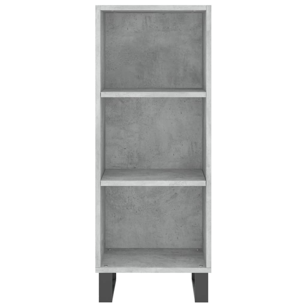 skab 34,5x34x180 cm konstrueret træ betongrå