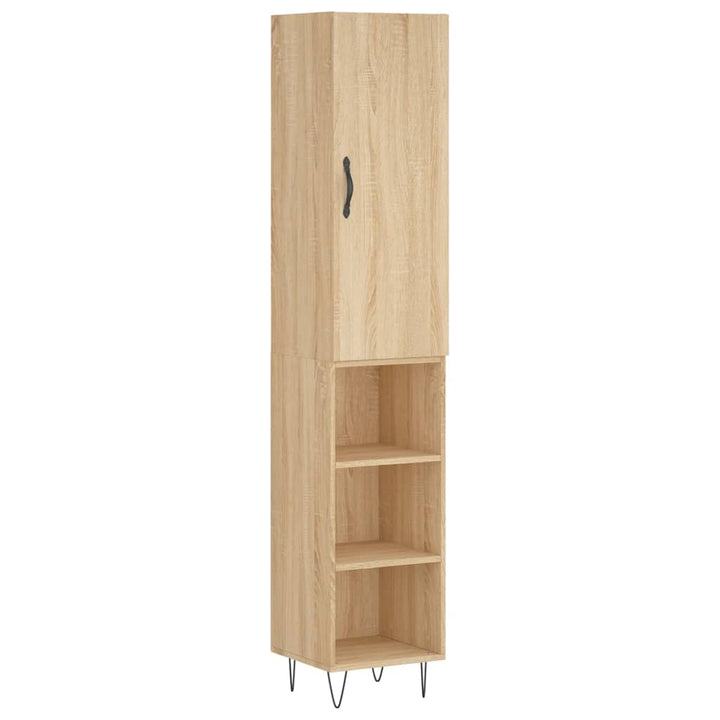 skab 34,5x34x180 cm konstrueret træ sonoma-eg