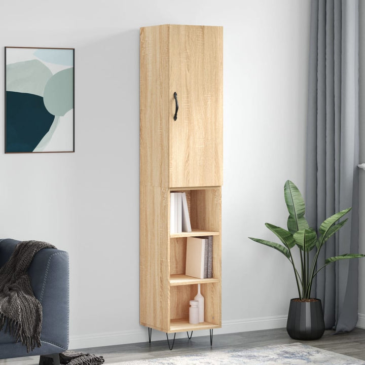 skab 34,5x34x180 cm konstrueret træ sonoma-eg
