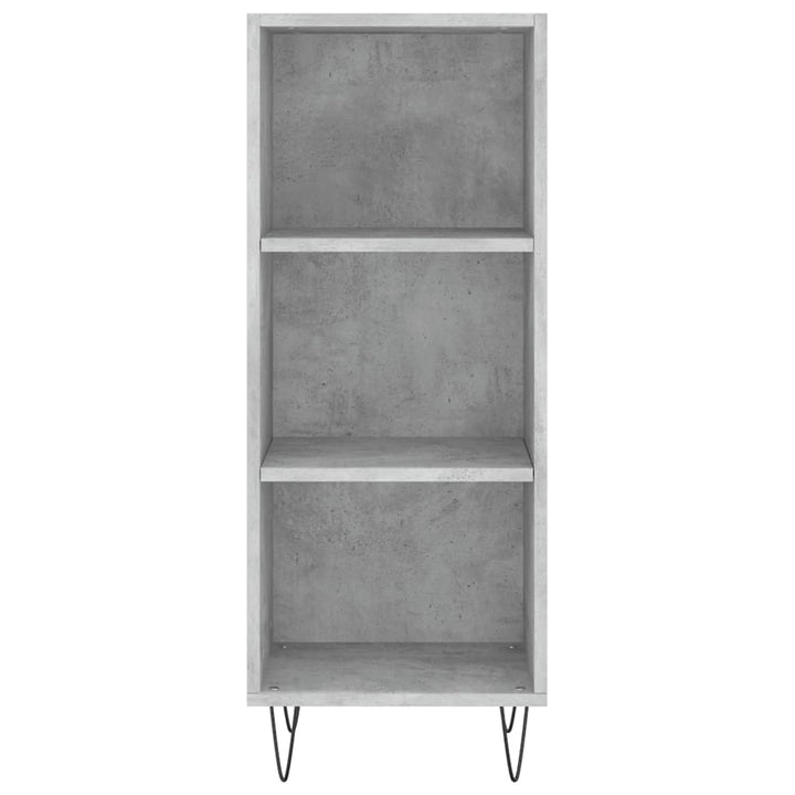 skab 34,5x34x180 cm konstrueret træ betongrå