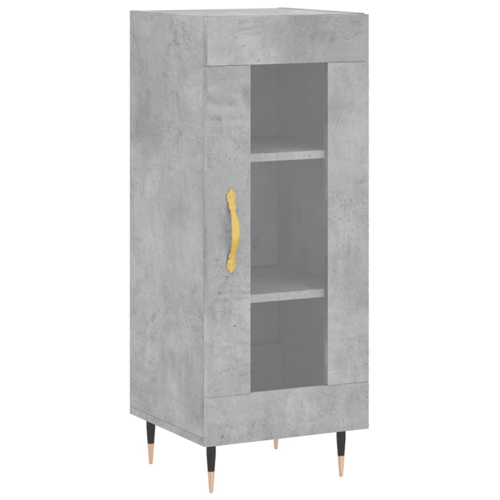 skab 34,5x34x180 cm konstrueret træ betongrå