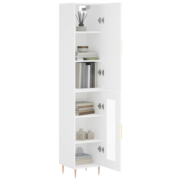 skab 34,5x34x180 cm konstrueret træ hvid
