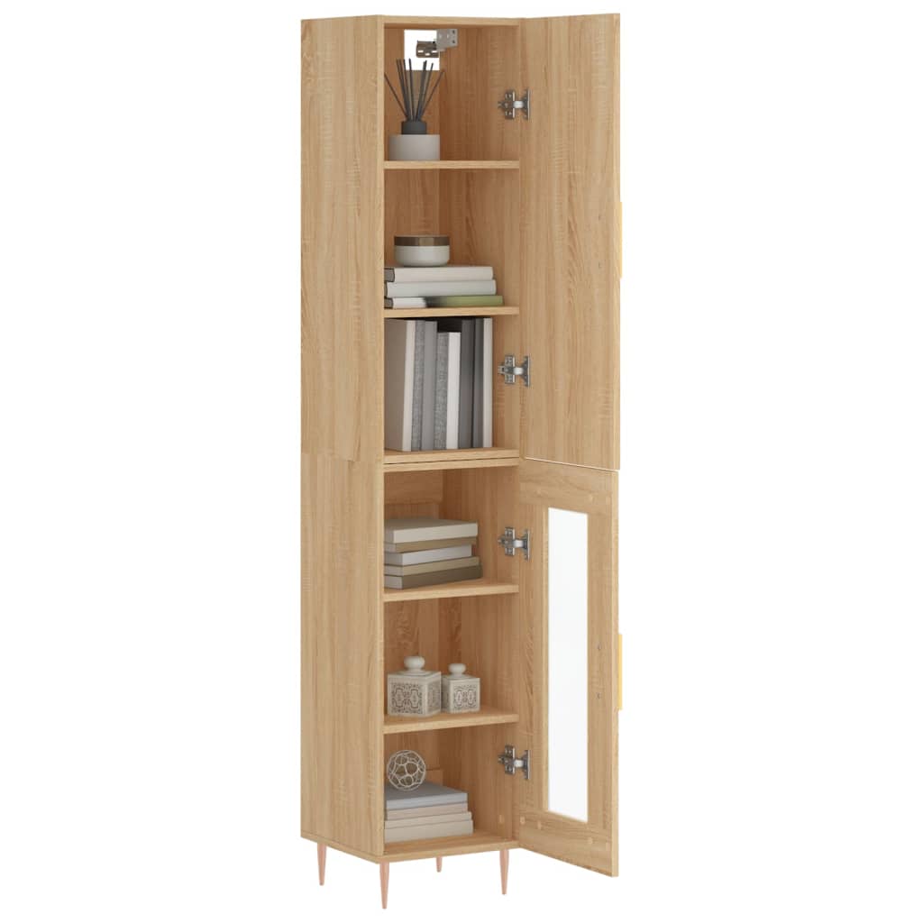 skab 34,5x34x180 cm konstrueret træ sonoma-eg