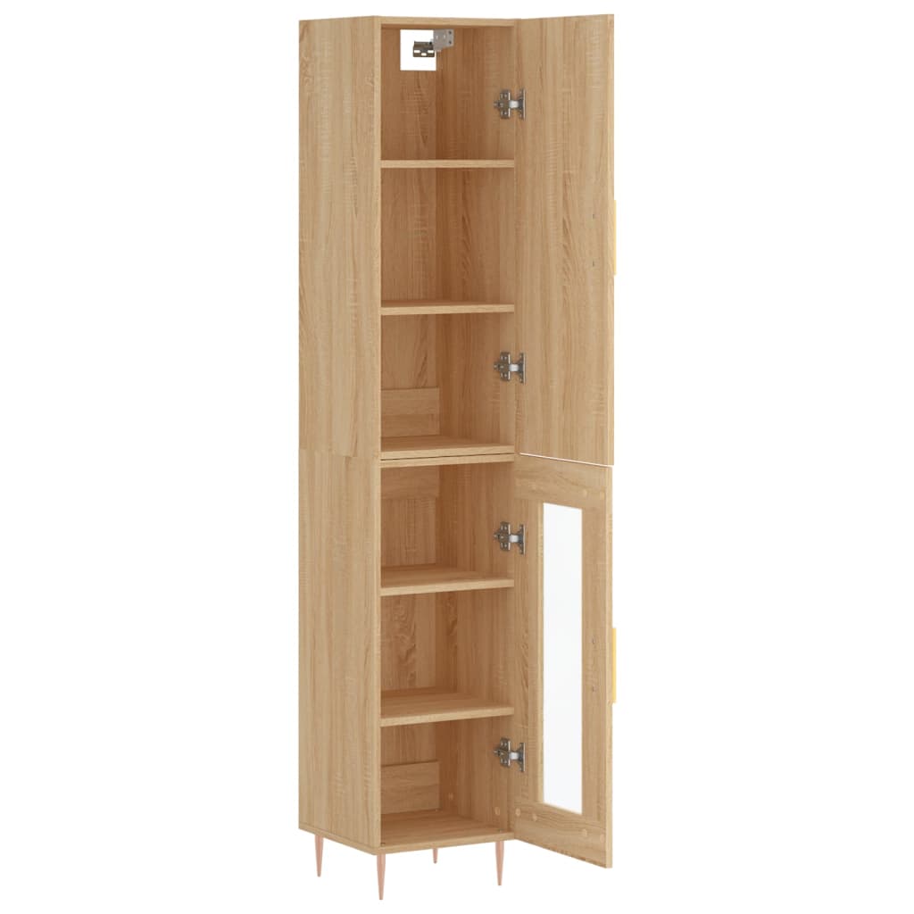 skab 34,5x34x180 cm konstrueret træ sonoma-eg