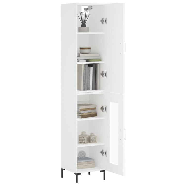 skab 34,5x34x180 cm konstrueret træ hvid