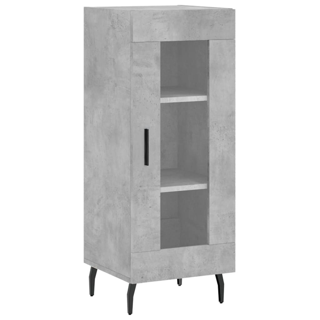 skab 34,5x34x180 cm konstrueret træ betongrå