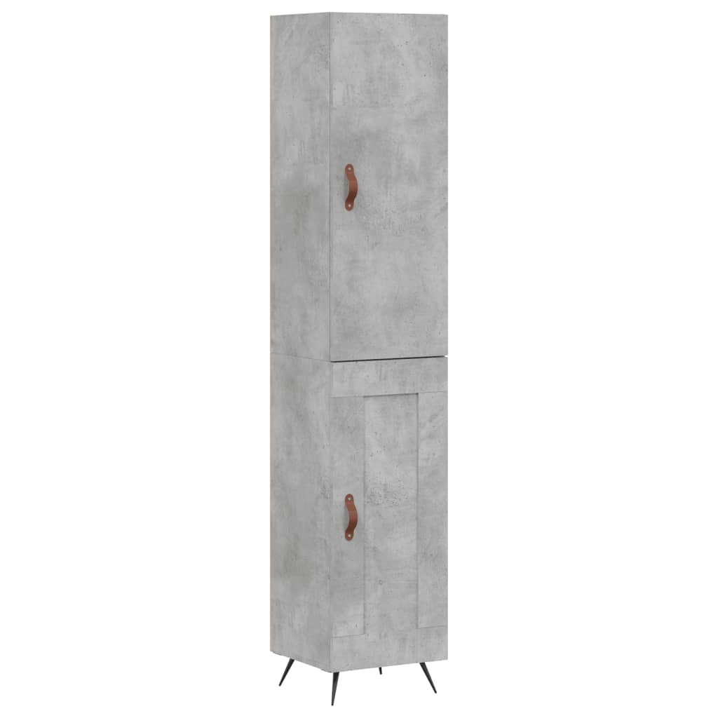 skab 34,5x34x180 cm konstrueret træ betongrå