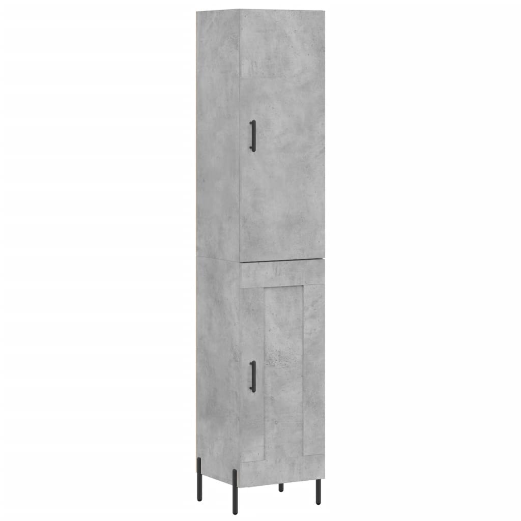 skab 34,5x34x180 cm konstrueret træ betongrå