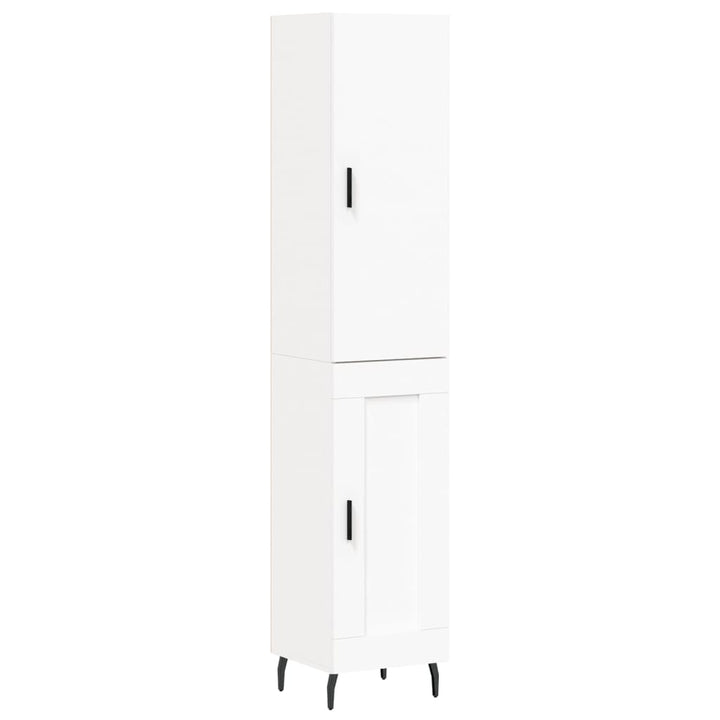 skab 34,5x34x180 cm konstrueret træ hvid
