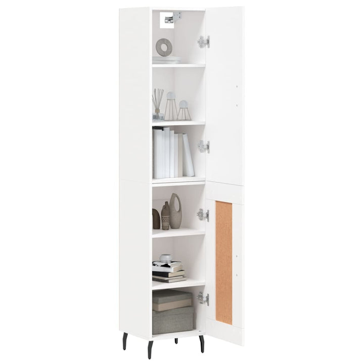 skab 34,5x34x180 cm konstrueret træ hvid