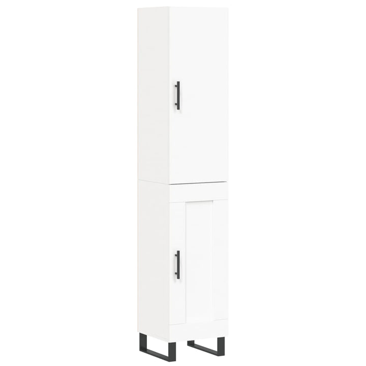 skab 34,5x34x180 cm konstrueret træ hvid