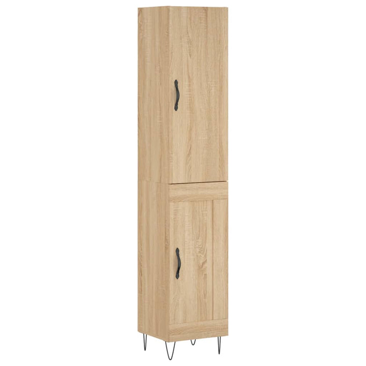 skab 34,5x34x180 cm konstrueret træ sonoma-eg