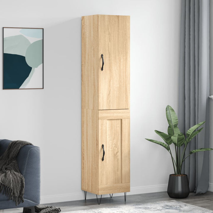 skab 34,5x34x180 cm konstrueret træ sonoma-eg