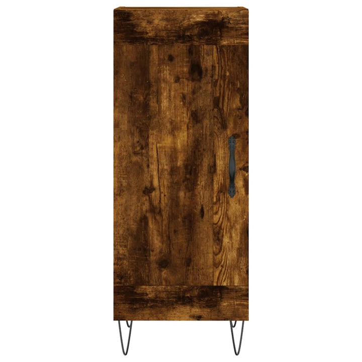 skab 34,5x34x180 cm konstrueret træ røget egetræ