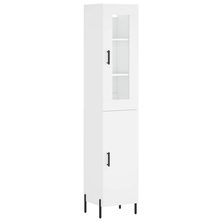 skab 34,5x34x180 cm konstrueret træ hvid