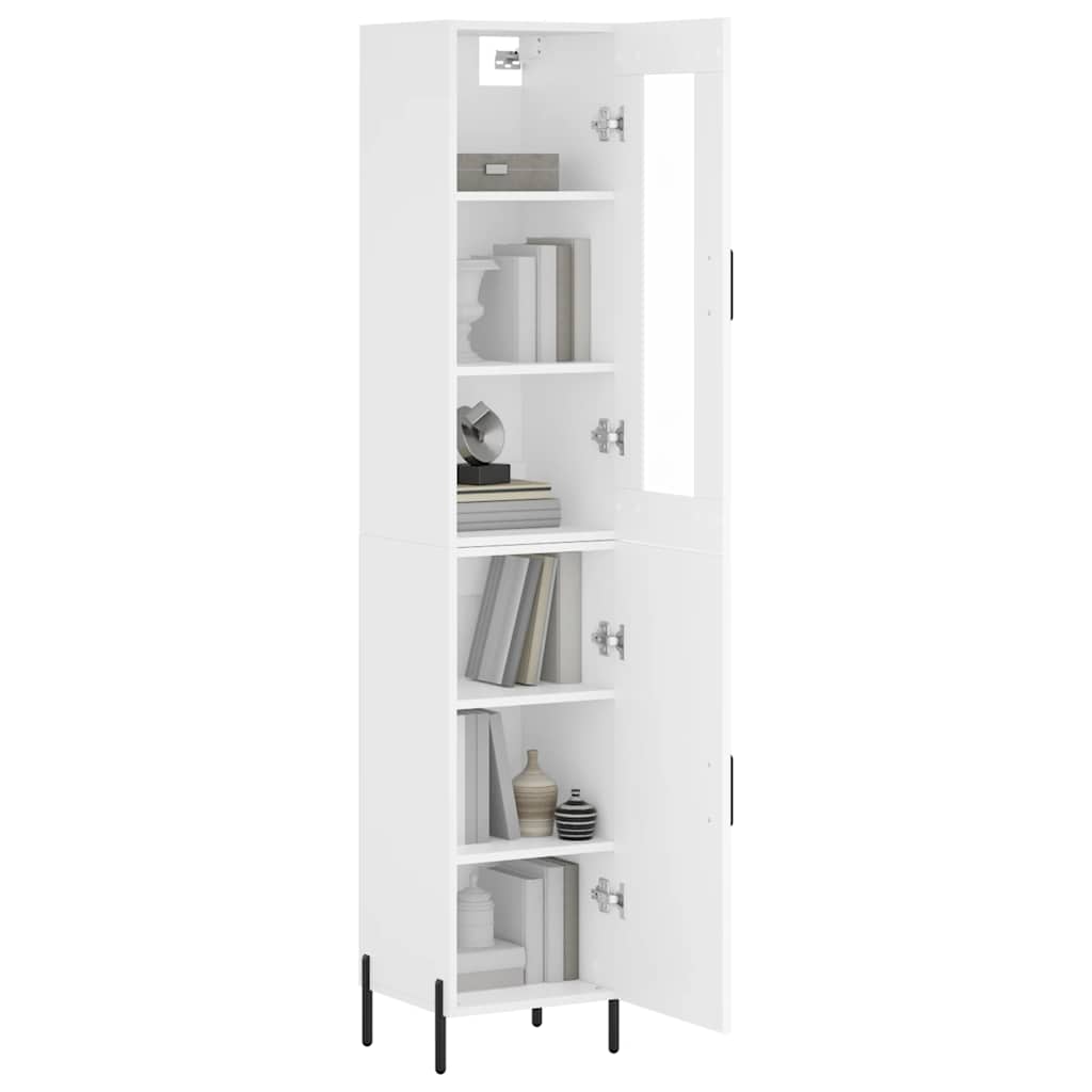 skab 34,5x34x180 cm konstrueret træ hvid