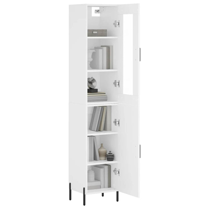 skab 34,5x34x180 cm konstrueret træ hvid