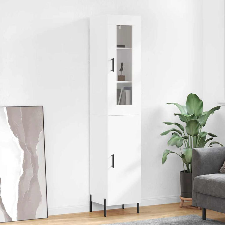 skab 34,5x34x180 cm konstrueret træ hvid