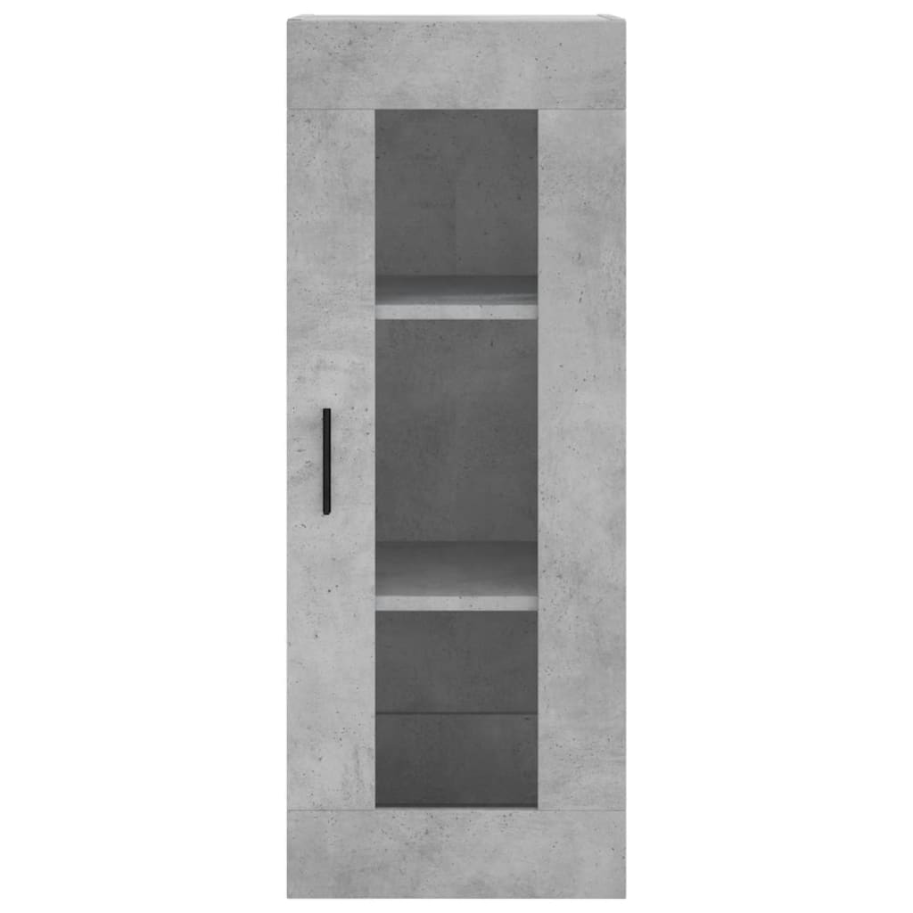 skab 34,5x34x180 cm konstrueret træ betongrå