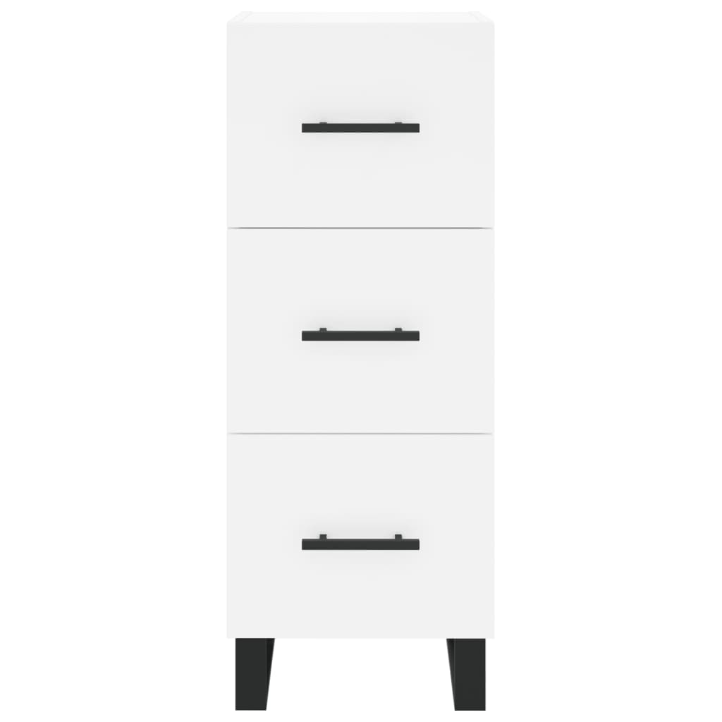 skab 34,5x34x180 cm konstrueret træ hvid