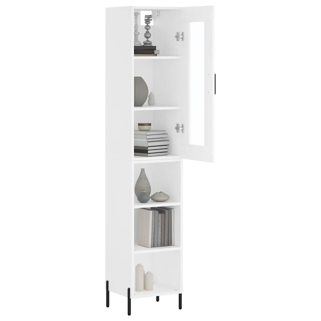 skab 34,5x34x180 cm konstrueret træ hvid
