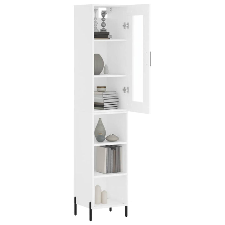 skab 34,5x34x180 cm konstrueret træ hvid