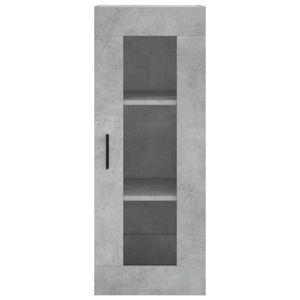 skab 34,5x34x180 cm konstrueret træ betongrå