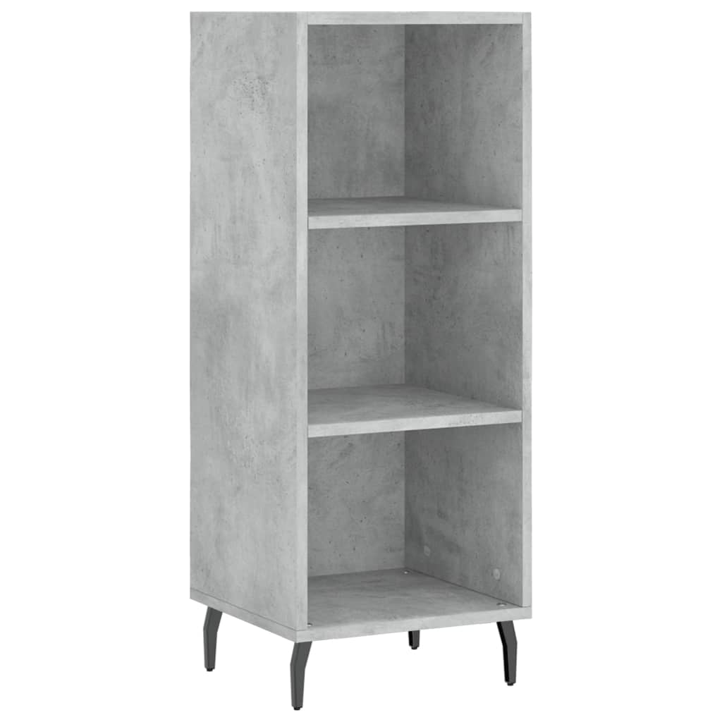 skab 34,5x34x180 cm konstrueret træ betongrå