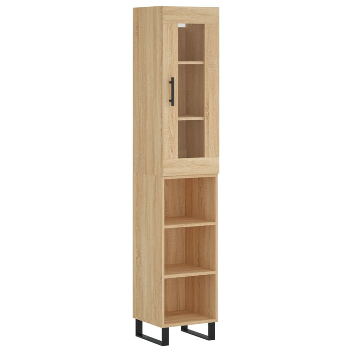 skab 34,5x34x180 cm konstrueret træ sonoma-eg