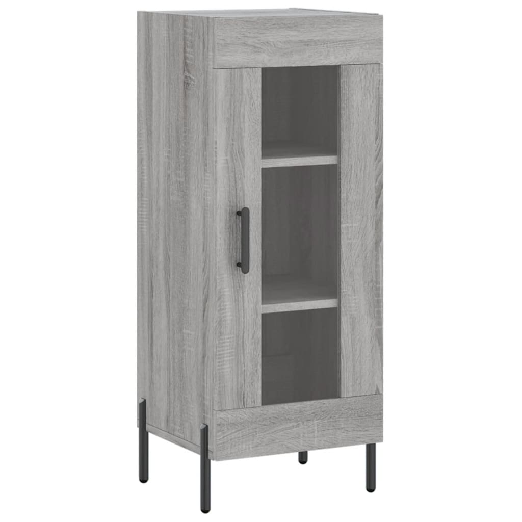 højskab 34,5x34x180 cm konstrueret træ grå sonoma-eg