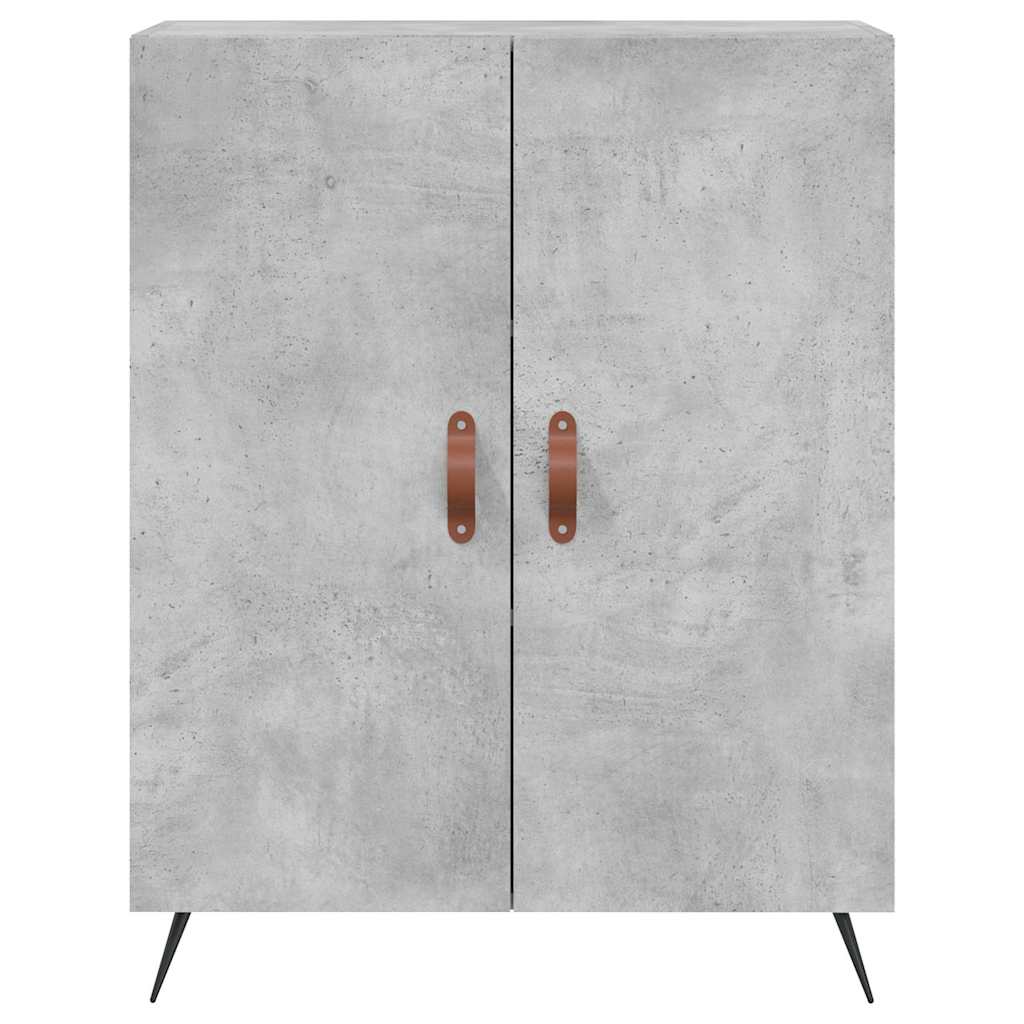 højskab 69,5x34x180 cm konstrueret træ betongrå