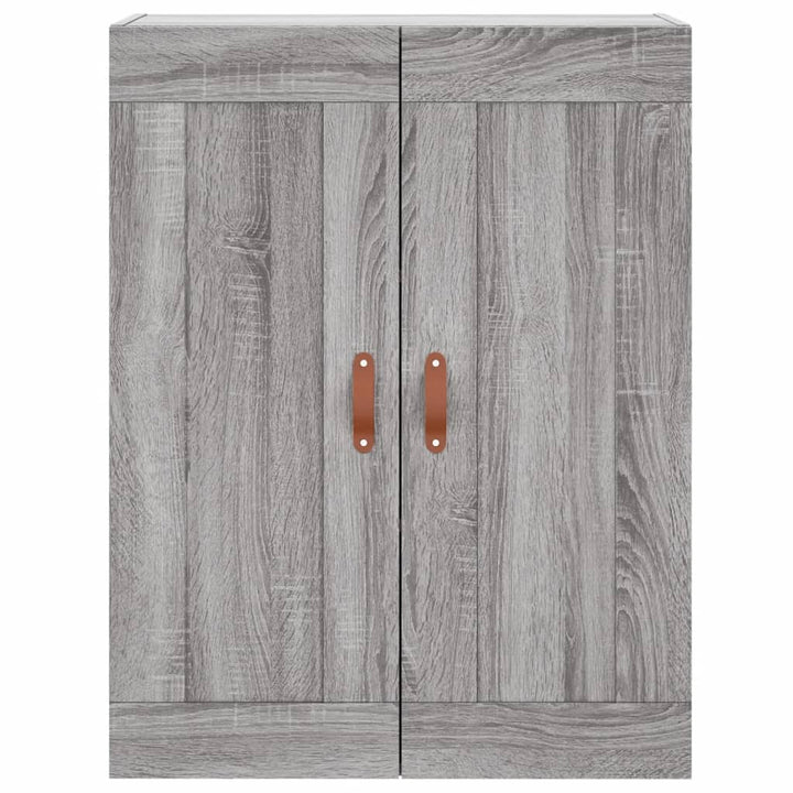 højskab 69,5x34x180 cm konstrueret træ grå sonoma-eg