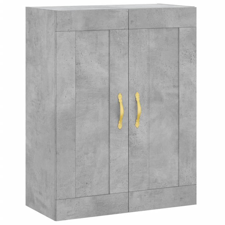 højskab 69,5x34x180 cm konstrueret træ betongrå
