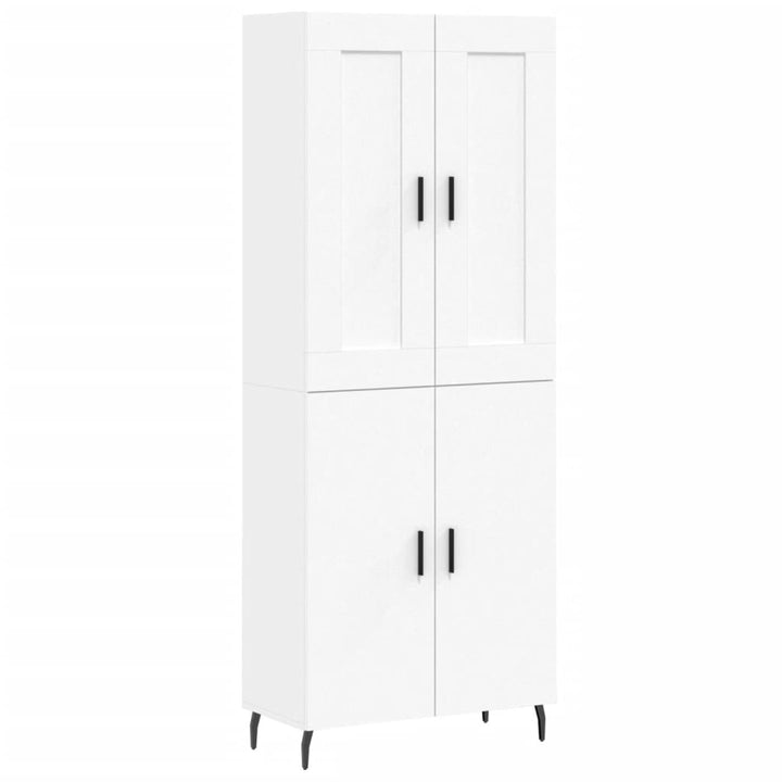 højskab 69,5x34x180 cm konstrueret træ hvid