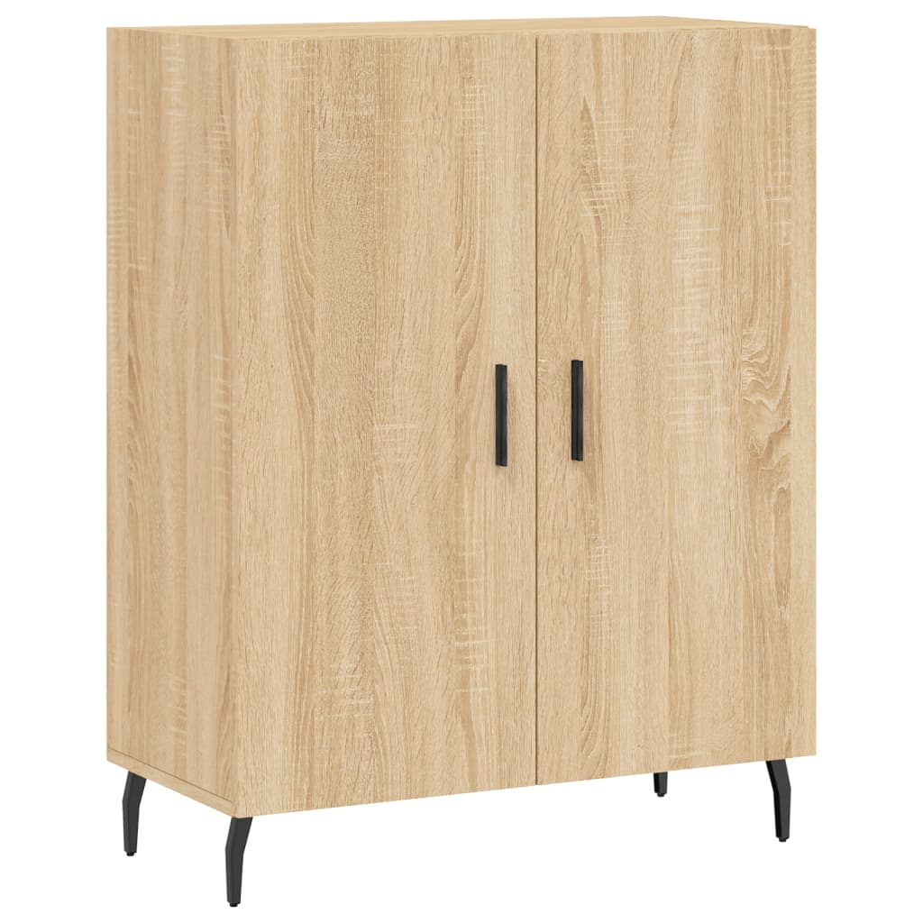 højskab 69,5x34x180 cm konstrueret træ sonoma-eg